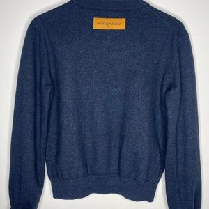 LOUIS VUITTON LV VIRGIL ABLOH Black Wool Reverse Label Uniforms Sweater S